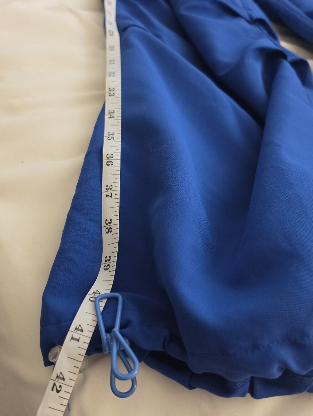 NEW Womans Y2K Inspired Drawing Oversized Baggy Parachute Pants in Royal Blue XL - Picture 6 of 7